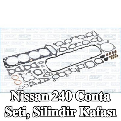 AJUSA Conta seti, silindir kapağı contalı silindir kapağı, valf gövdesi contalı, FIBERMAX — 1990 Nissan 240