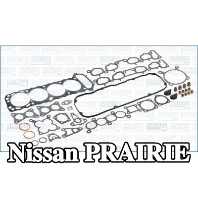 AJUSA مجموعة حشيات, رأس الأسطوانة مع حشوة رأس الأسطوانة, مع أختام ساق الصمام, FIBERMAX — Nissan Prairie