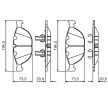 BOSCH Fren balatası seti 20, 4mm, gıcırtı önleyici plaka ile, piston klipsli — 2003 BMW 7 Series (11)