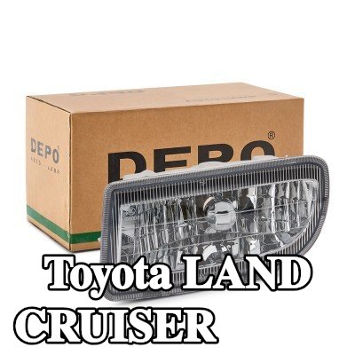 ABAKUS مصباح ضباب يسار, H3, بدون لمبة, بدون حامل لمبة — 1997 Toyota Land Cruiser