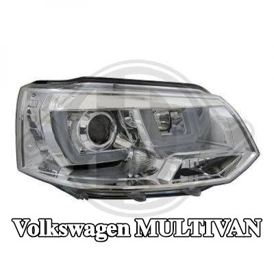 DIEDERICHS مجموعة المصابيح الأمامية مع محرك لتسوية المصابيح الأمامية, HD Tuning — 2012 Volkswagen Multivan