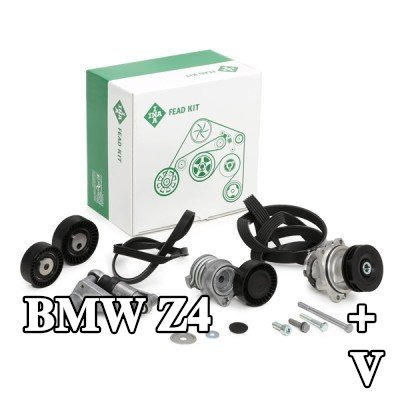INA Water Pump + V-Ribbed Belt Kit Check alternator freewheel clutch & replace if necessary — 2002 BMW Z4