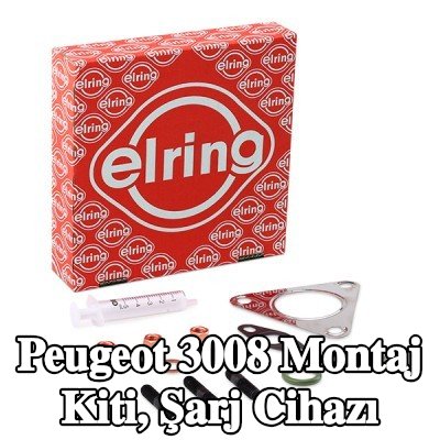 ELRING Montaj Kiti, conta/sızdırmazlık elemanları ile şarj cihazı, cıvata/vida ile — 2017 Peugeot 3008