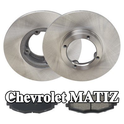 RIDEX مجموعة أقراص الفرامل والوسادات للمحور الأمامي, صلب — Chevrolet Matiz