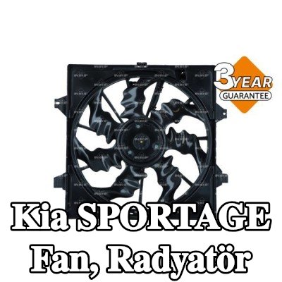 NRF Fan, radyatör fan kapağı dahil radyatör — Kia Sportage