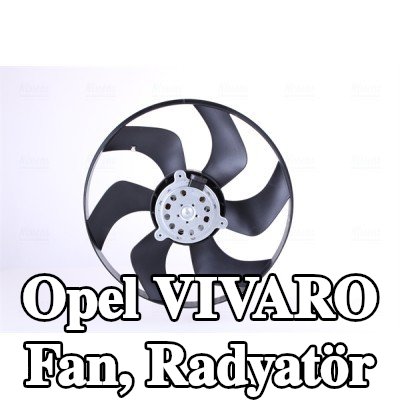 NISSENS Fan, radyatör 385mm, radyatör fanı kapağı olmadan, direnç olmadan, kontrol ünitesi olmadan — 2002 Opel Vivaro