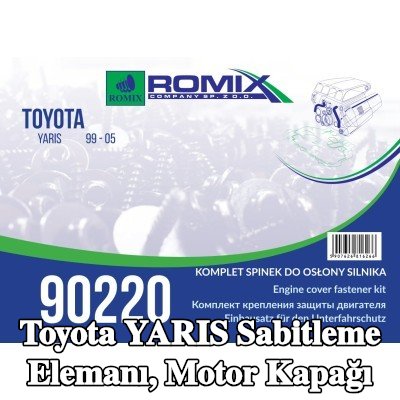 ROMIX Sabitleme Elemanı, motor kapağı — 2002 Toyota Yaris