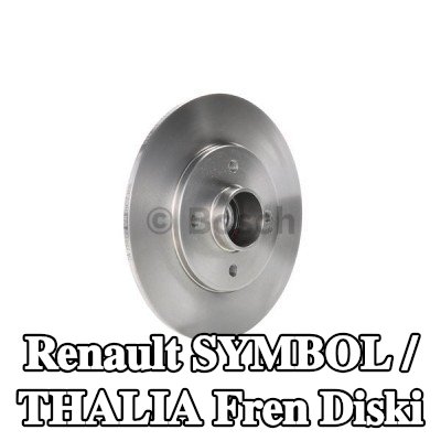 BOSCH Fren diski Dış Çap: 238mm, düz, Yağlanmış, ABS sensör halkalı, tekerlek yatağı ile — 2003 Renault Symbol / Thalia