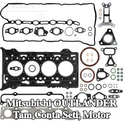 GLASER Tam Conta Seti, krank mili contalı motor, valf gövdesi contalı, yağ karteri contası olmadan — Mitsubishi Outlander