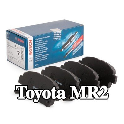 BOSCH مجموعة وسادات الفرامل 16, 5mm, مع لوحة مانعة للصرير — Toyota Mr2