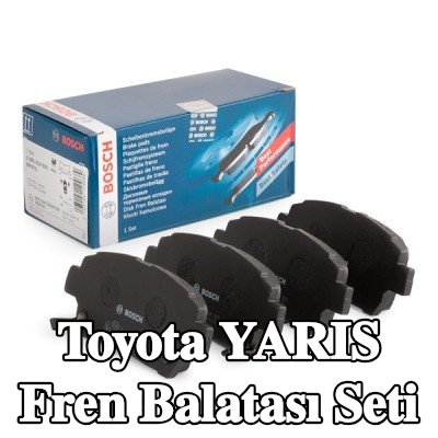 BOSCH Fren balatası seti 16, 5mm, gıcırtı önleyici plaka ile — 2000 Toyota Yaris