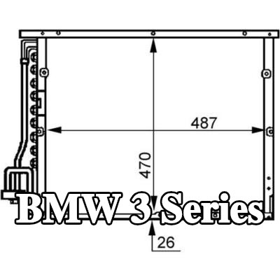 MAHLE مكثف تكييف الهواء بدون مجفف — 1990 BMW 3 Series