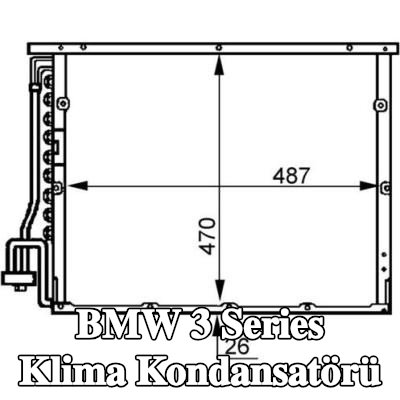 MAHLE Kurutucusuz klima kondansatörü — 1990 BMW 3 Series