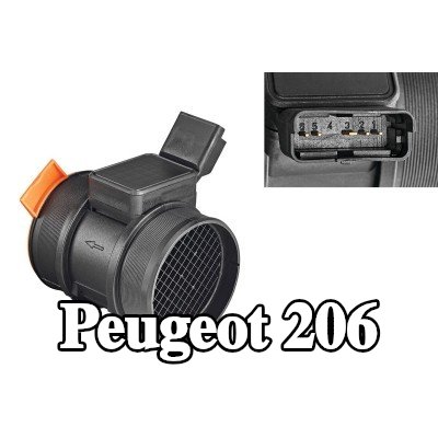 VALEO مستشعر تدفق الهواء الكلي 12V, مع مستشعر درجة حرارة الهواء المدمج — 2002 Peugeot 206