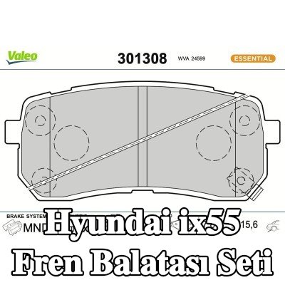 VALEO Fren balatası seti FIRST, Arka Aks, 16mm, gıcırtı önleyici plaka ile — 2007 Hyundai ix55