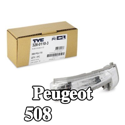 TYC مؤشر جانبي مرآة خارجية يسرى, أبيض — 2012 Peugeot 508