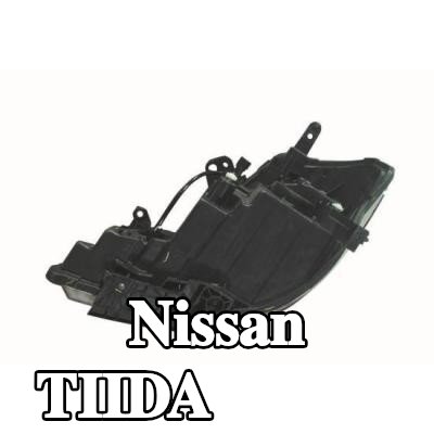 ABAKUS المصباح الأمامي الأيسر, H4, بدون لمبة — Nissan Tiida
