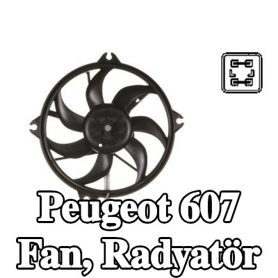 MAHLE Fan, radyatör 385mm, radyatör fanı kapağı olmadan — 2002 Peugeot 607