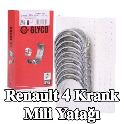 GLYCO Çelik tabanlı alüminyum alaşımlı krank mili yatağı — Renault 4