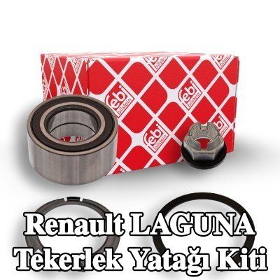 FEBI BILSTEIN ABS sensör halkalı tekerlek yatağı kiti, entegre manyetik sensör halkalı, tutma halkası — 2002 Renault Laguna