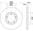 HELLA Fren diski PRO, Outer Diameter: 263mm, içten havalandırmalı, Kaplamalı, tekerlek göbeği olmadan, tekerlek saplamaları olmadan — 2000 Nissan Trade (4)
