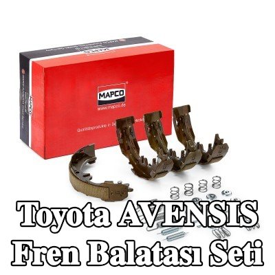 MAPCO Arka aks fren pabucu seti, aksesuarlarla — 2009 Toyota Avensis