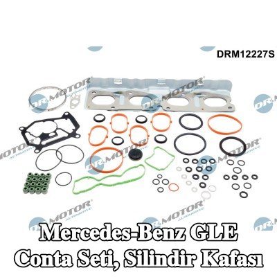 DR.MOTOR AUTOMOTIVE Conta seti, valf gövdesi contalı silindir kafası, silindir kafası contası olmadan, egzoz manifoldu contası ile (ler), emme manifoldu contası/contaları ile — 2020 Mercedes-Benz Gle