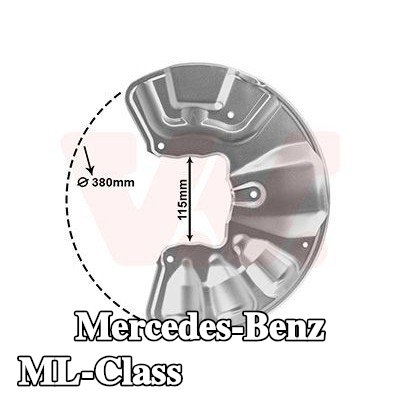 VAN WEZEL لوحة دعم قرص الفرامل للمحور الأمامي الأيسر — Mercedes-Benz ML-Class