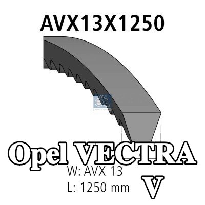 DT Spare Parts مجموعة الحزام V — Opel Vectra