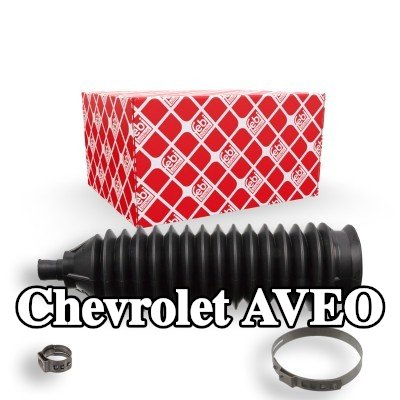 FEBI BILSTEIN طقم غطاء حامل التوجيه المحور الأمامي الأيسر, مع مشابك — Chevrolet Aveo