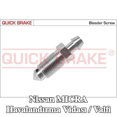 QUICK BRAKE Havalandırma vidası / valfi — 1990 Nissan Micra