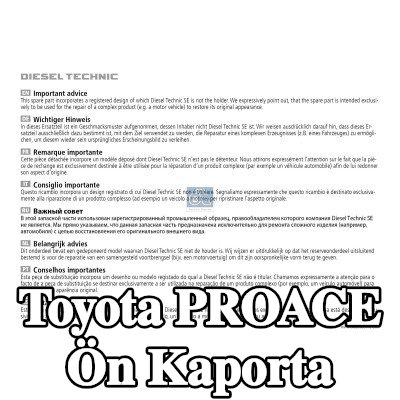 DT Spare Parts Ön Kaporta — Toyota Proace