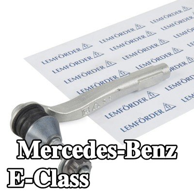 LEMFÖRDER طرف قضيب التوجيه للمحور الأمامي الأيسر, 195mm, مع مواد تثبيت/تركيب — Mercedes-Benz E-Class