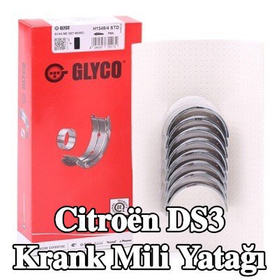 GLYCO Çelik tabanlı alüminyum alaşımlı krank mili yatağı — Citroën Ds3