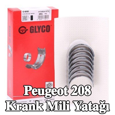 GLYCO Çelik tabanlı alüminyum alaşımlı krank mili yatağı — Peugeot 208