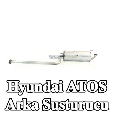 WALKER Arka susturucu 1435mm, montaj parçaları olmadan, boru ile — Hyundai Atos