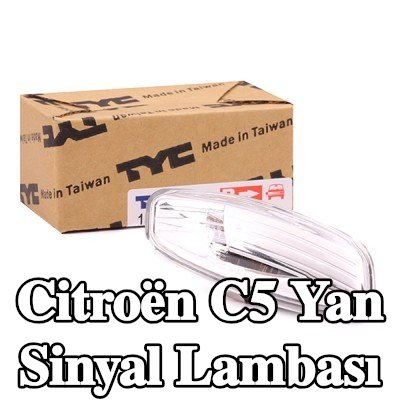 TYC Yan sinyal Sağ Ön, krom, ampul ile — 2016 Citroën C5