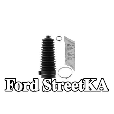 FEBI BILSTEIN طقم غطاء حامل التوجيه المحور الأمامي الأيسر, مع شحم, مع مشابك — Ford StreetKA