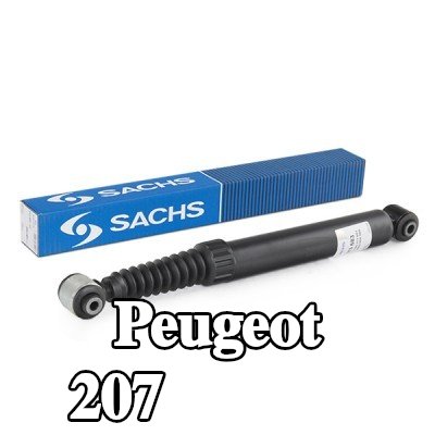 SACHS ممتص صدمات المحور الخلفي, ضغط الغاز, ممتص صدمات تلسكوبي — Peugeot 207