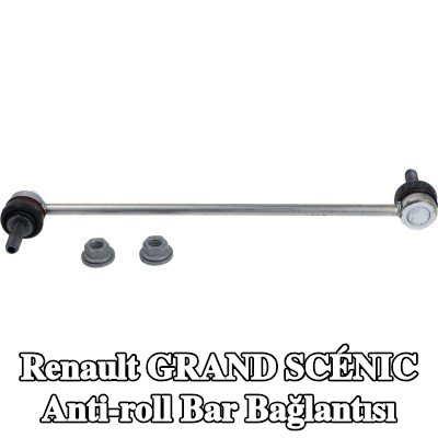 LEMFÖRDER Ön aks sol anti-roll bar bağlantısı, Ön Aks Sağ, Çelik, aksesuarlarla — 2004 Renault Grand Scénic