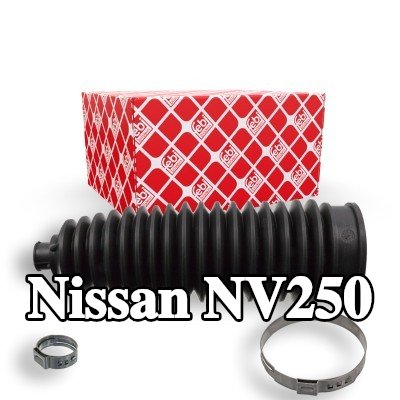 FEBI BILSTEIN طقم غطاء حامل التوجيه المحور الأمامي الأيسر, مع مشابك — Nissan Nv250