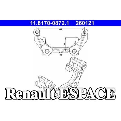 ATE حامل مكابح الفرامل — 2012 Renault Espace