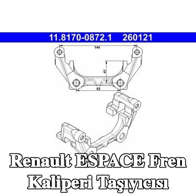 ATE Fren kaliperi taşıyıcısı — 2012 Renault Espace