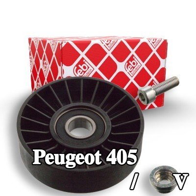 FEBI BILSTEIN بكرة الانحراف/التوجيه, V-ribbed belt Outer Diameter: 90mm, مع برغي — 1994 Peugeot 405