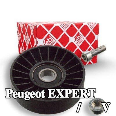FEBI BILSTEIN بكرة الانحراف/التوجيه, V-ribbed belt Outer Diameter: 90mm, مع برغي — 1996 Peugeot Expert