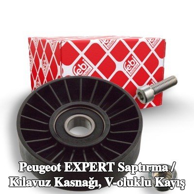 FEBI BILSTEIN Saptırma / kılavuz kasnağı, V-ribbed belt Outer Diameter: 90mm, vida ile — 1997 Peugeot Expert