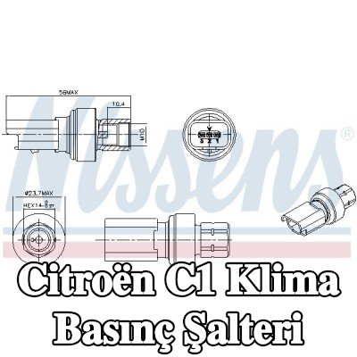 NISSENS Klima basınç şalteri — Citroën C1