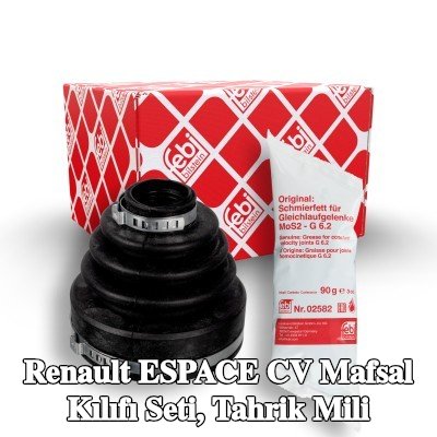 FEBI BILSTEIN CV kılıf kiti, tahrik mili şanzıman tarafı, NBR (nitril butadien kauçuk) — 2016 Renault Espace