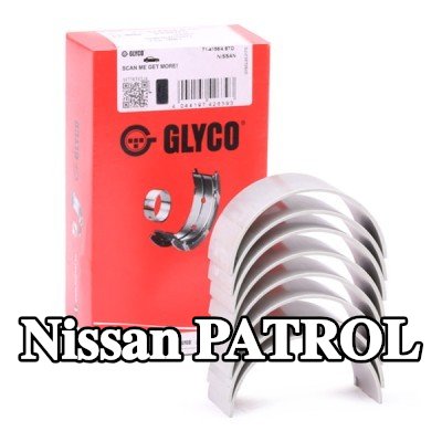 GLYCO محامل الطرف الكبير ذات ظهر فولاذي مع برونز مدمج بالتلبيد — 2000 Nissan Patrol