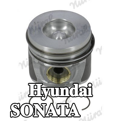 NÜRAL مكبس لقضيب التوصيل Keystone, مع جلبة لبرغي المكبس, مع قناة تبريد, مع حامل حلقة المكبس — 2008 Hyundai Sonata